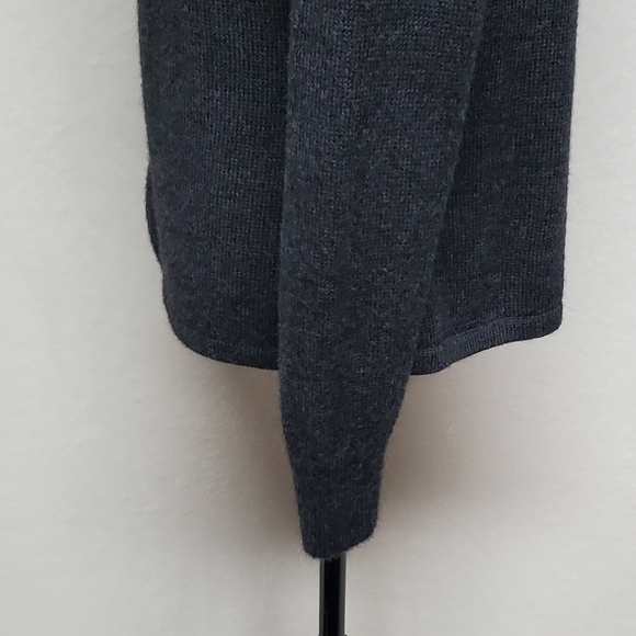 VINTAGE Alpaca Imports Pink Fair Isle Grey Wool Alpaca Full-zip Cardigan Sweater - Picture 7 of 12